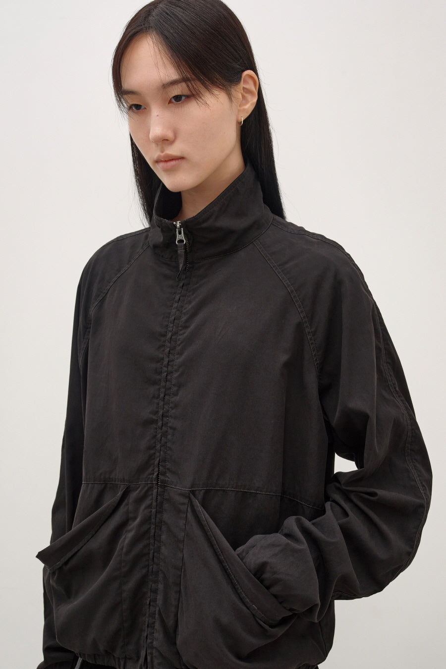 Insilence - Garment-Dyed Drape Jumper (Charcoal) product image 2 | TRAB K-Fashion Australia