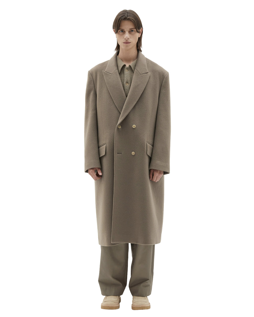 Brownyard - Double Breasted Coat (Dark Beige) product image 1 | TRAB K-Fashion Australia