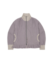 Coyseio - Tone-Mix Shirring Hem Jacket (Ash Pink) product image 1 | TRAB K-Fashion Australia
