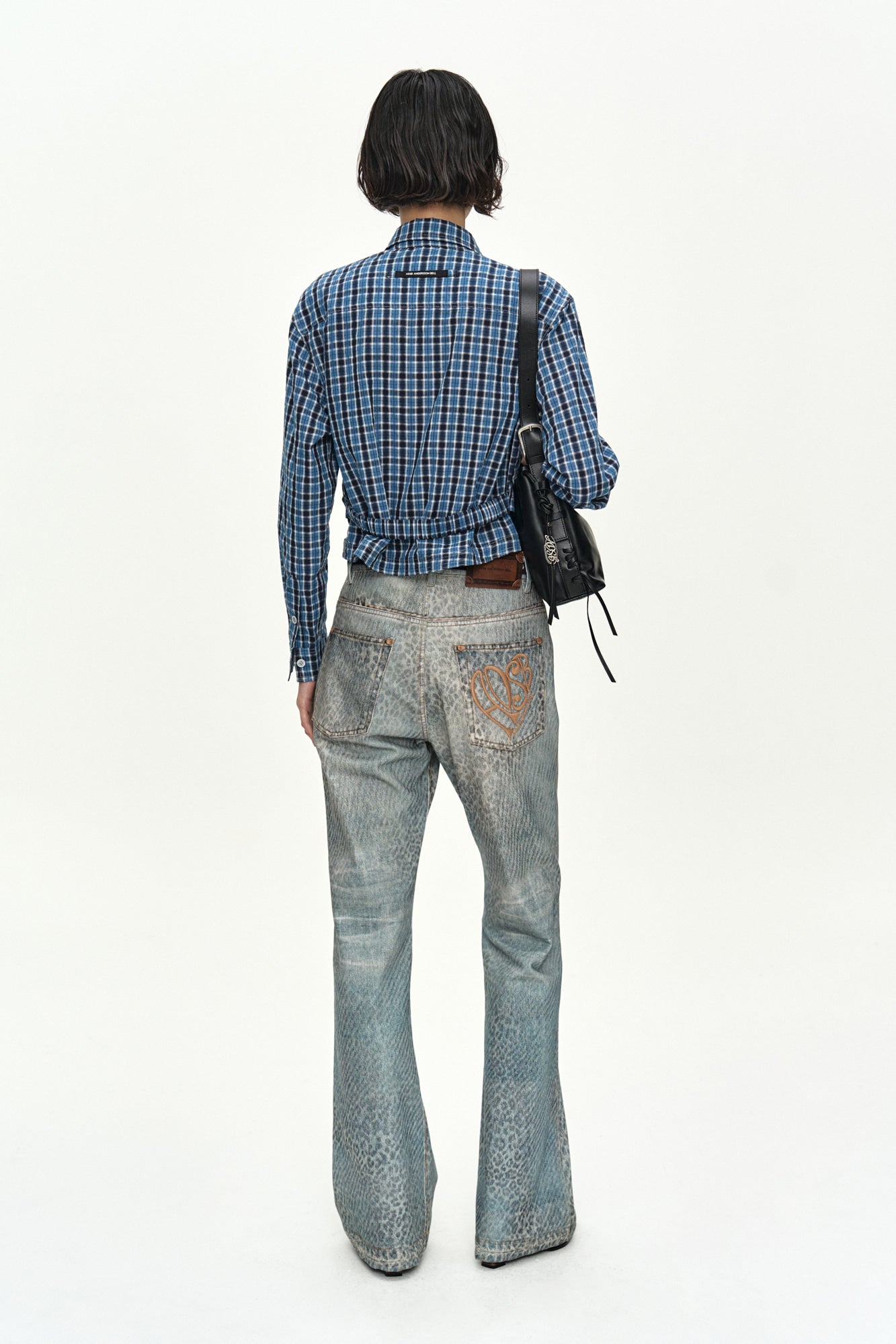 Andersson Bell - Leopard Fade Denim Printed Bootscut Jeans (Blue) product image 2 | TRAB K-Fashion Australia