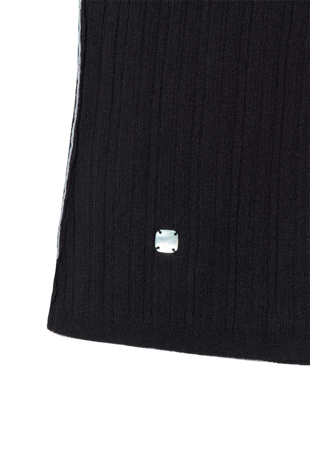 Matin Kim - Layered Button Halter Neck Top (Black) product image 5 | TRAB K-Fashion Australia