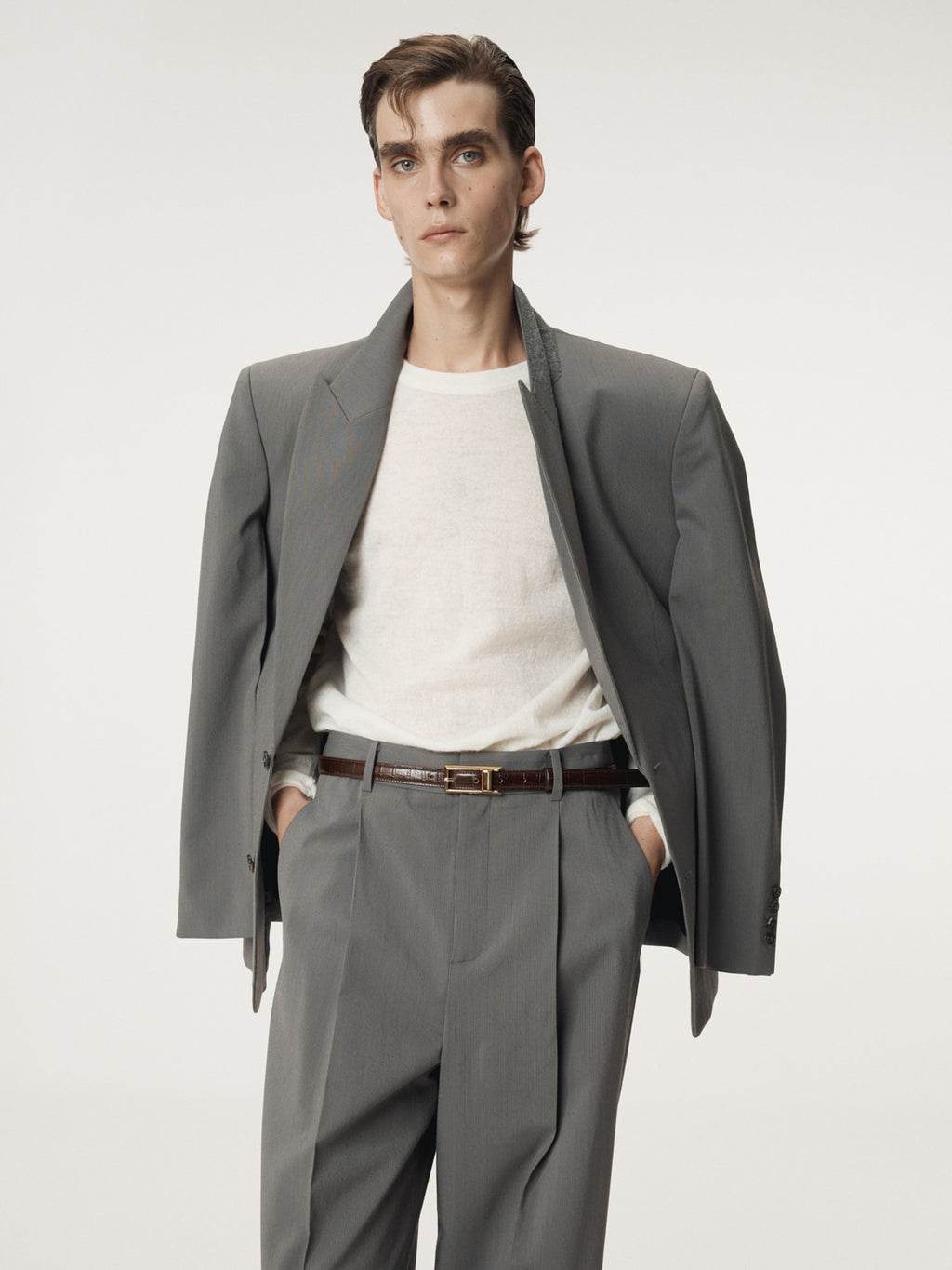 Recto - Structured Single Suit Jacket (Midnight Grey) product image 5 | TRAB K-Fashion Australia