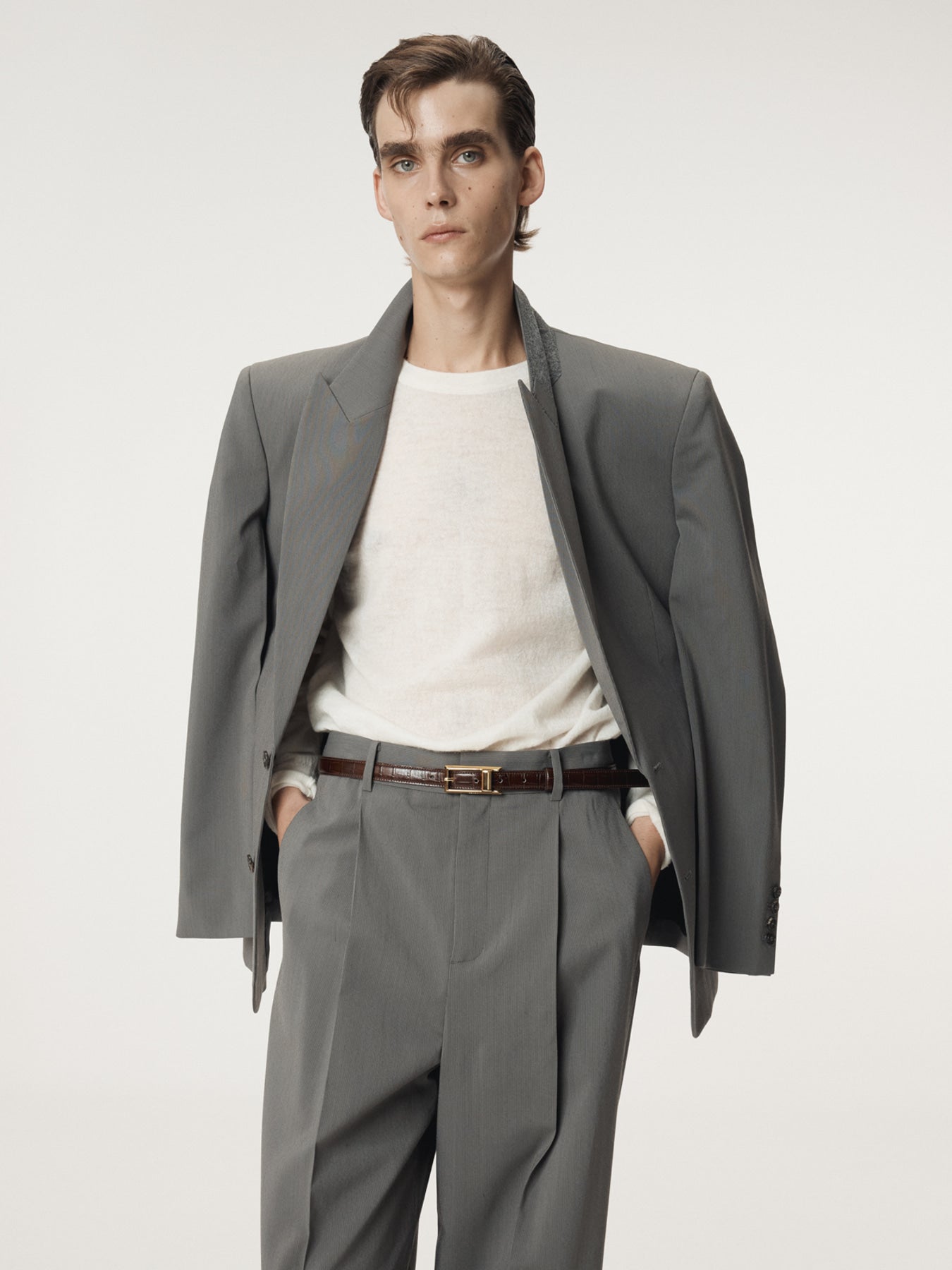 Recto - Structured Single Suit Jacket (Midnight Grey) product image 5 | TRAB K-Fashion Australia