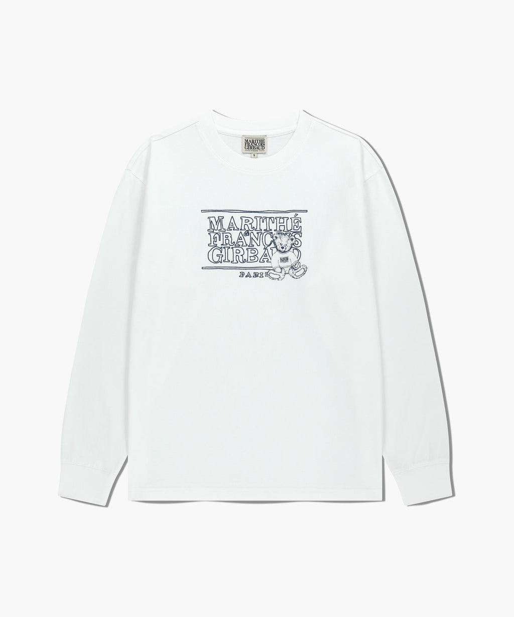 Marithe & Francois Girbaud - Mini Doodle Bear Long Sleeve (White) product image 6 | TRAB K-Fashion Australia