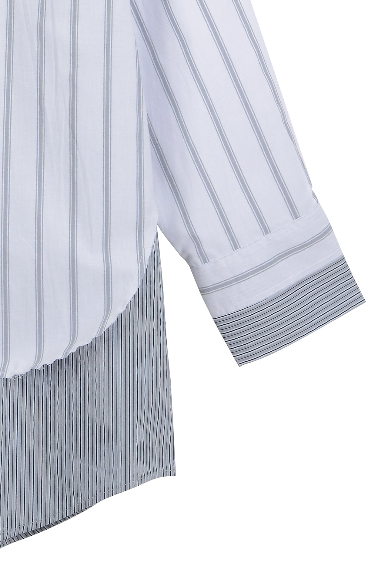 Matin Kim - Double Layers Stripe Shirt (Grey) product image 4 | TRAB K-Fashion Australia