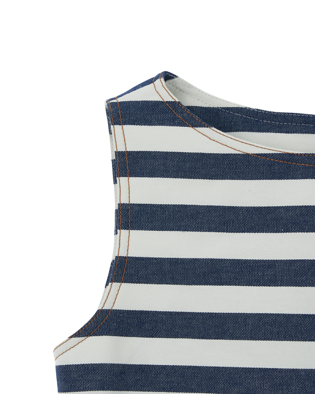 Kimhe Kim - Striped Sleeveless Denim Mini Dress (Navy) product image 9 | TRAB K-Fashion Australia