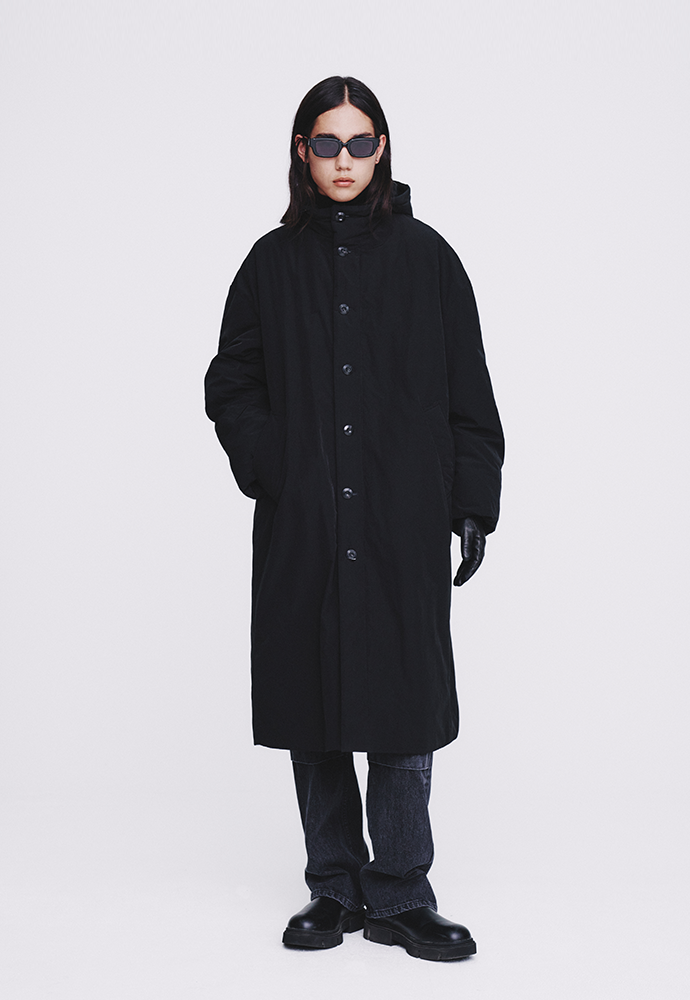 Tonywack - Goose Down Hooded Puffer Coat (Black) product image 3 | TRAB K-Fashion Australia