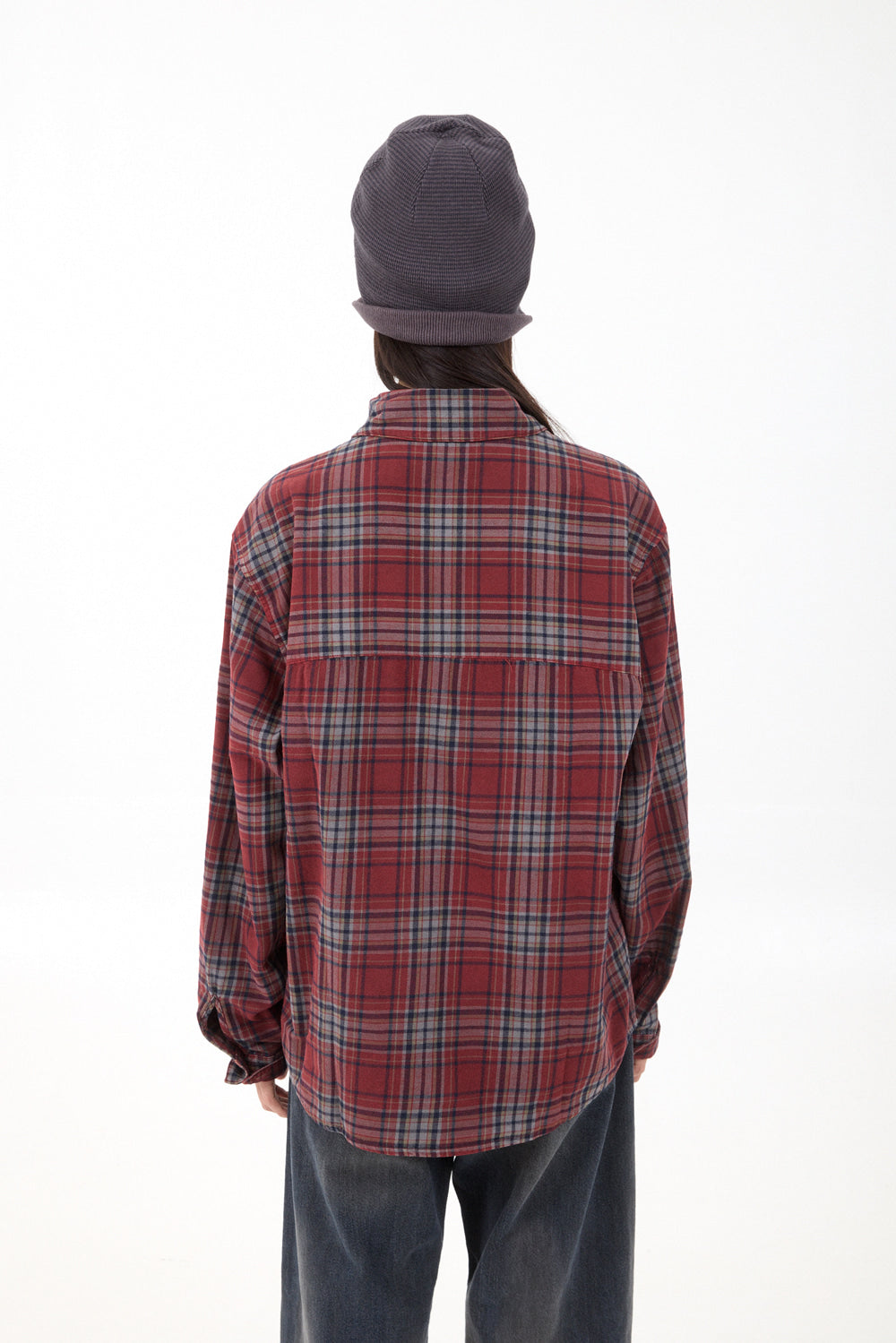 Hatchingroom - Regular Shirt Check (Dusty Red) product image 9 | TRAB K-Fashion Australia
