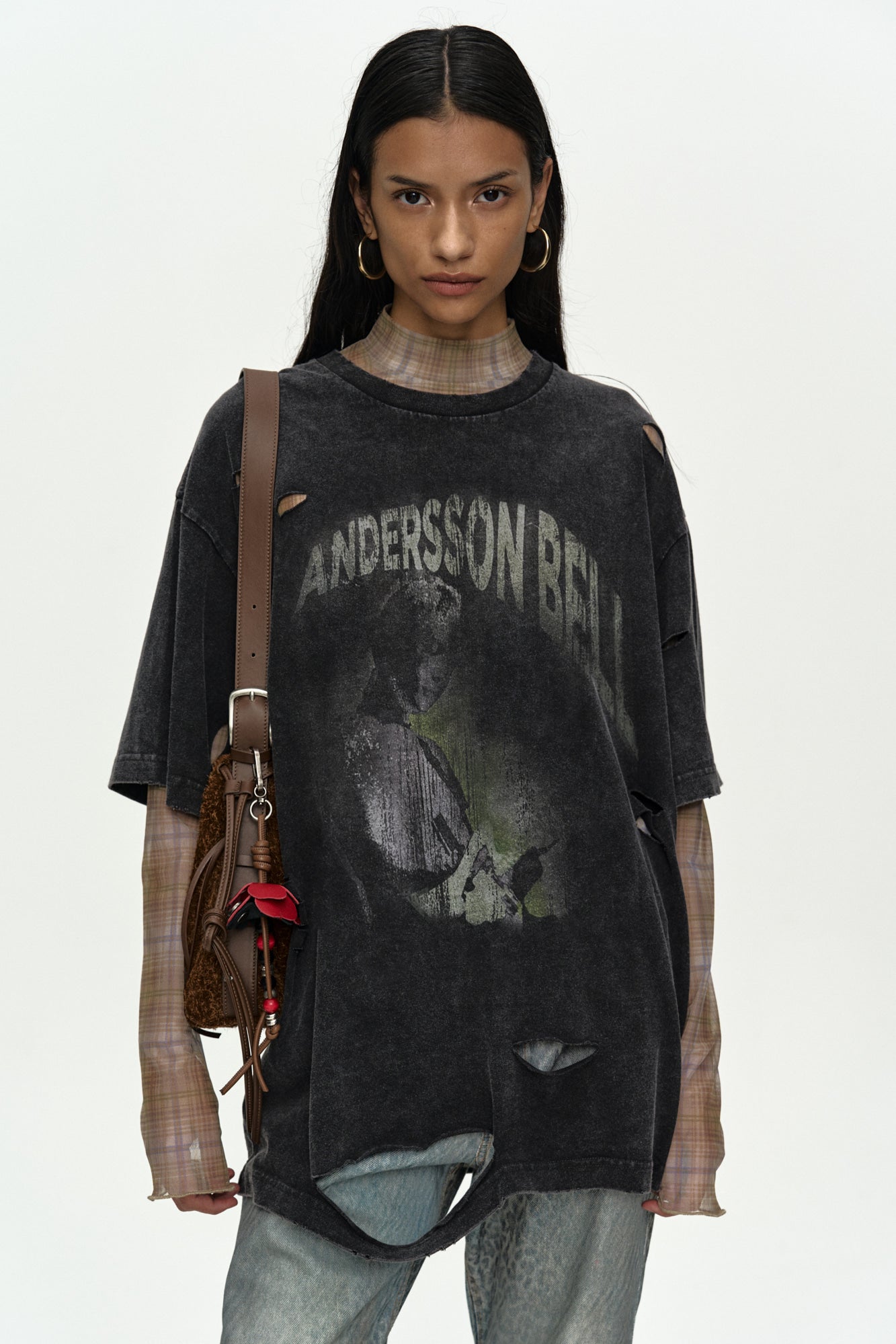 Andersson Bell - Layered Live Printed T-Shirt (Charcoal) product image 4 | TRAB K-Fashion Australia