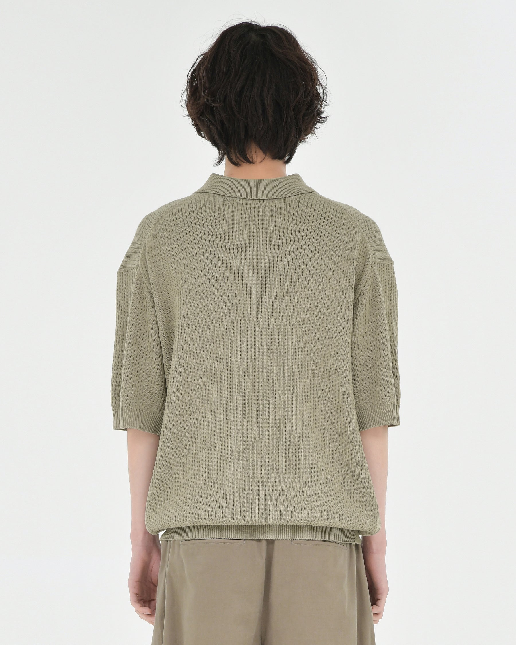 Brownyard - Knit Polo Shirt (Dark Beige) product image 2 | TRAB K-Fashion Australia