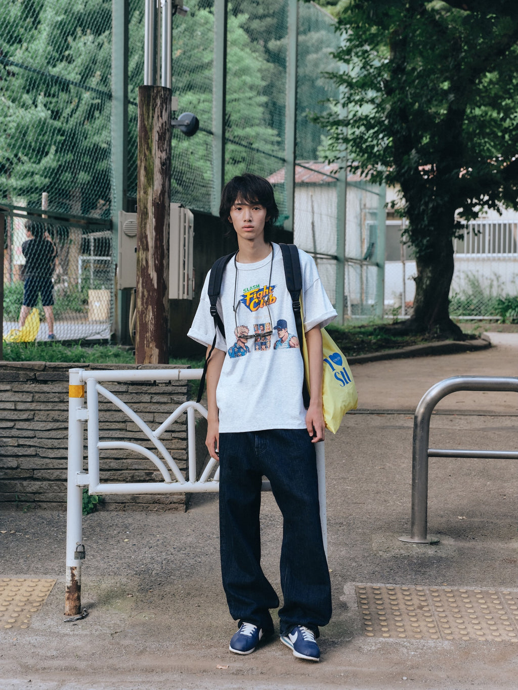 Stu - Fight Club T-Shirt Melange (Grey) product image 7 | TRAB K-Fashion Australia