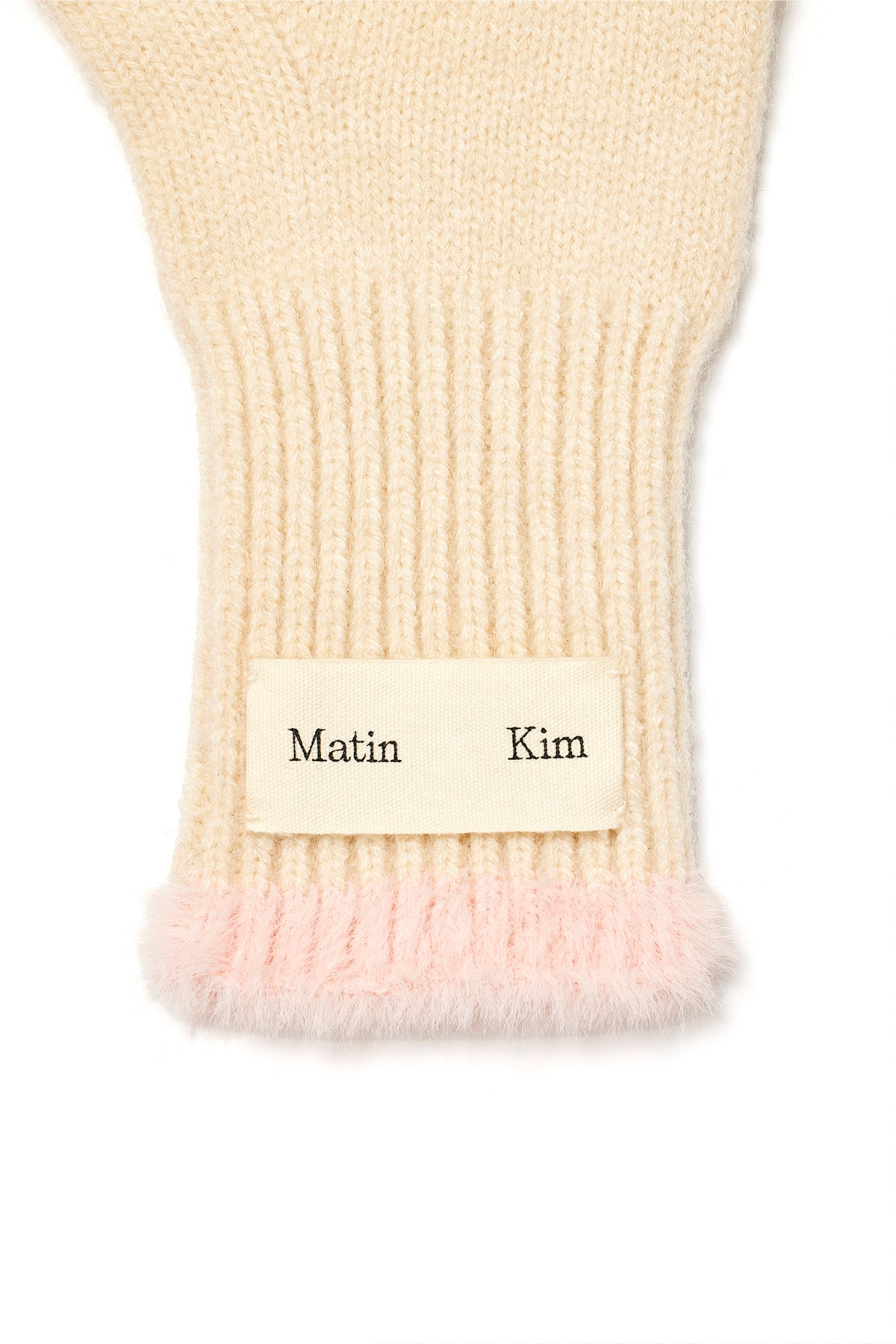 Matin Kim - Two Tone Finger Hole Gloves (Ivory) product image 4 | TRAB K-Fashion Australia