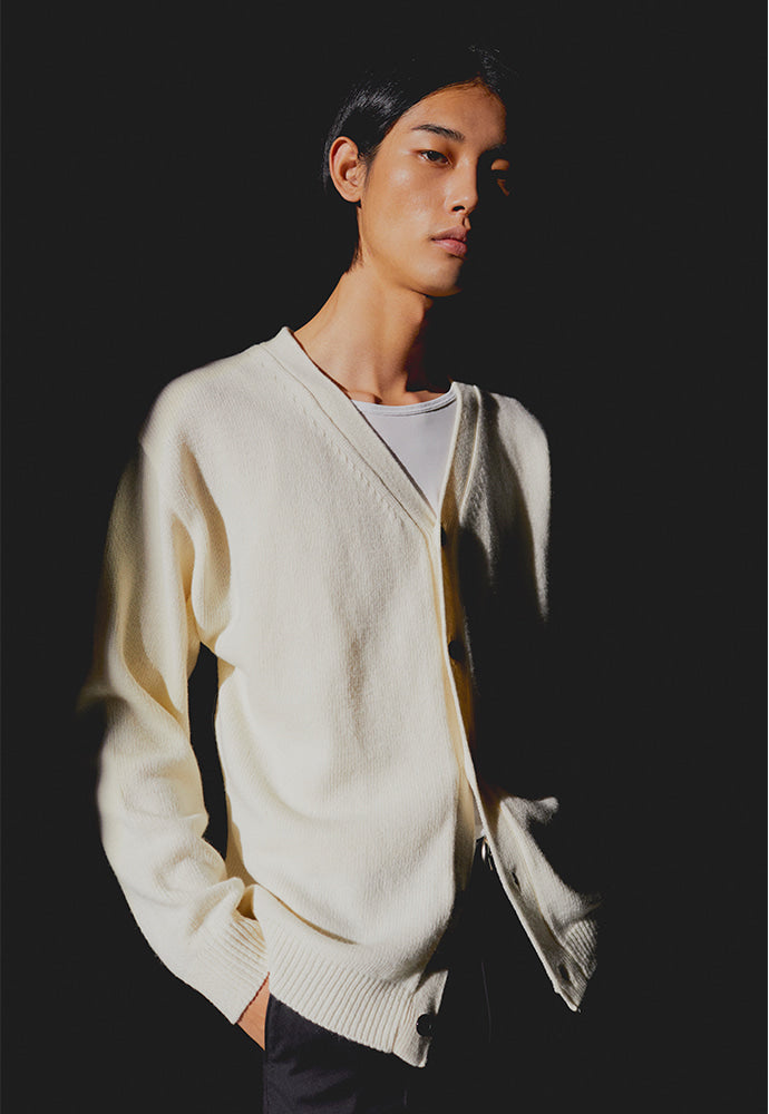 Tonywack - Polar Flash Patchwork Cardigan (Ecru) product image 3 | TRAB K-Fashion Australia