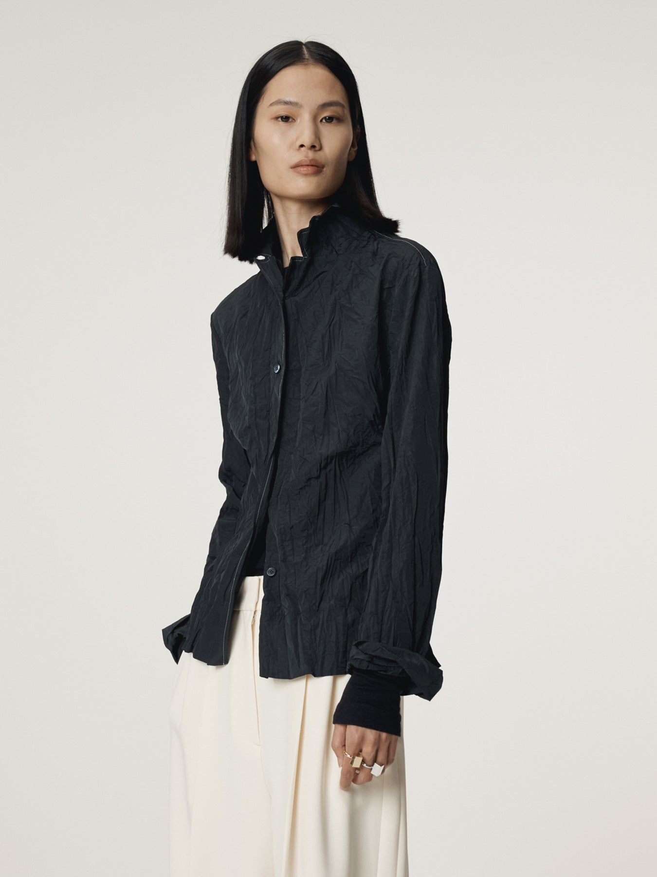 Recto - Whole Crease Blouse (Dark Navy) product image 6 | TRAB K-Fashion Australia