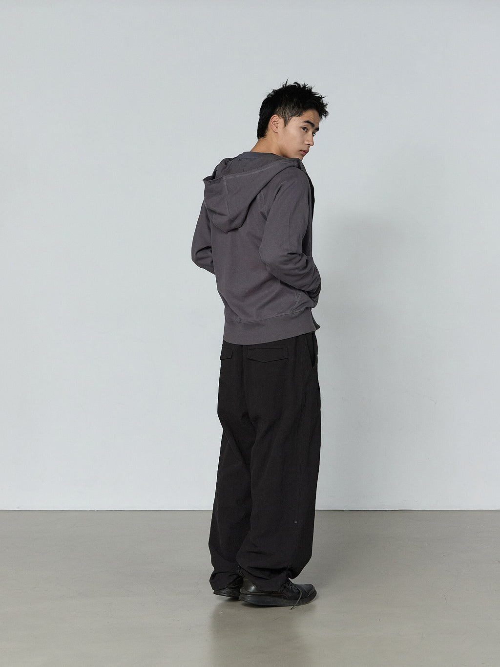 San San Gear - Sling Zip-Up Hoodie (Charcoal) product image 3 | TRAB K-Fashion Australia