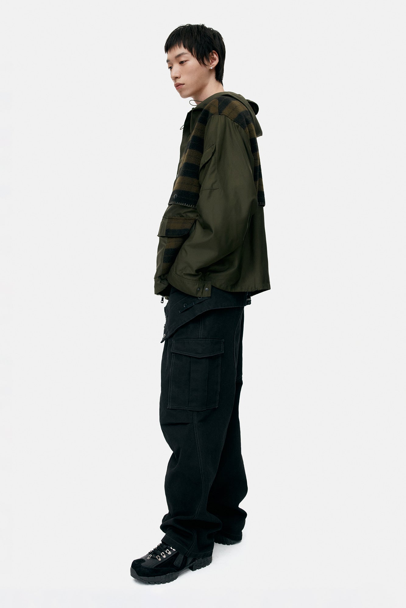 Andersson Bell - Unisex Double Waist Work Wide-Leg Jeans (Black) product image 8 | TRAB K-Fashion Australia