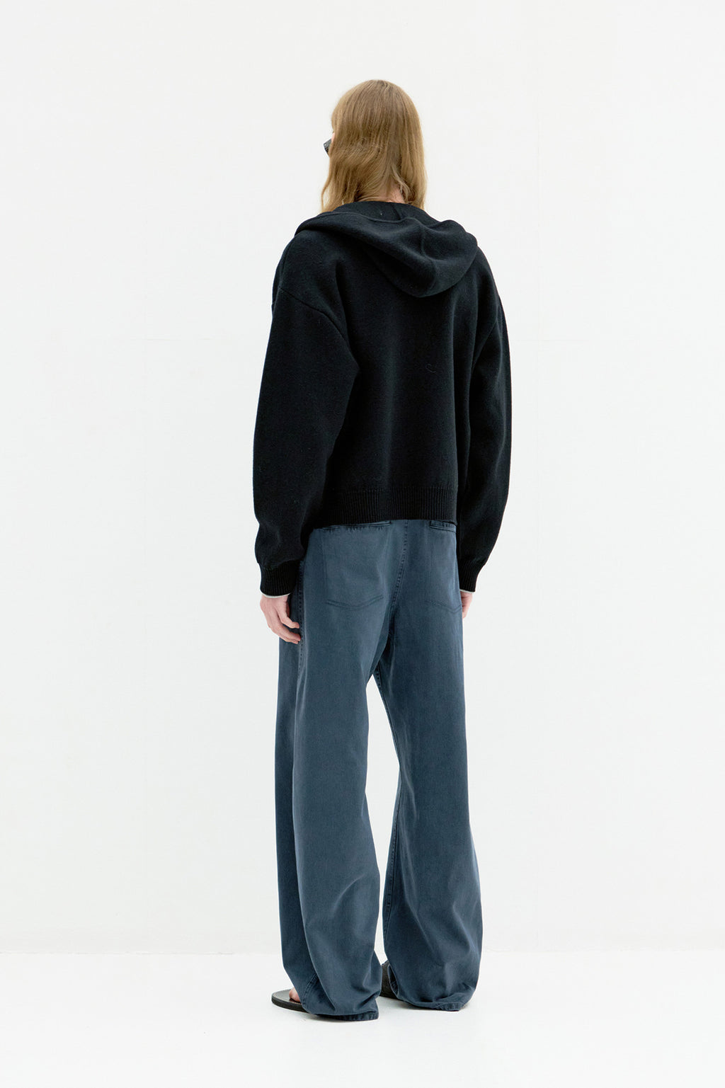 Coor - Double Face Wool And Blend Hoodie Zip-Up (Black) product image 4 | TRAB K-Fashion Australia