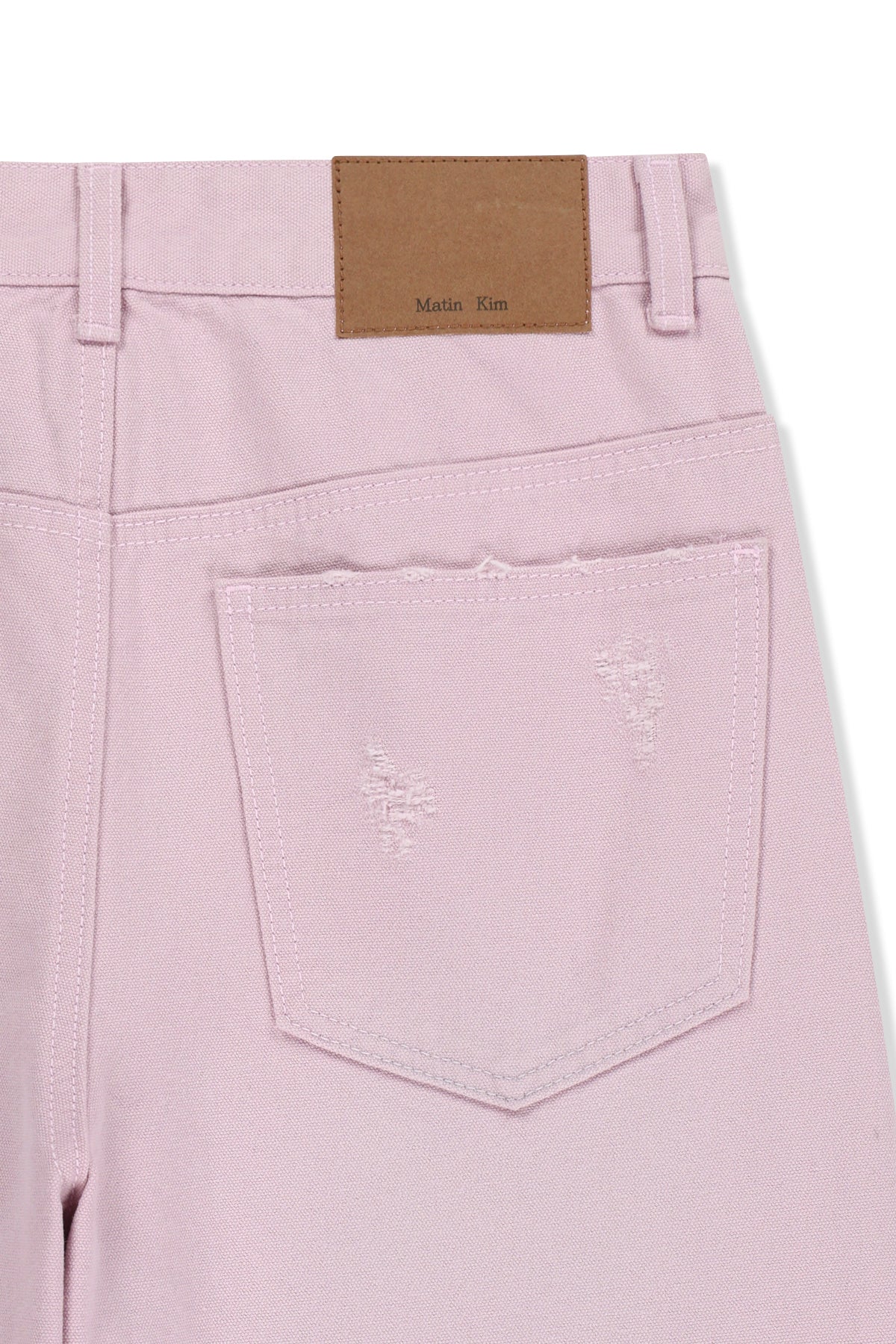 Matin Kim - Destroyed Color Dyeing Denim Pants (Pink) product image 5 | TRAB K-Fashion Australia