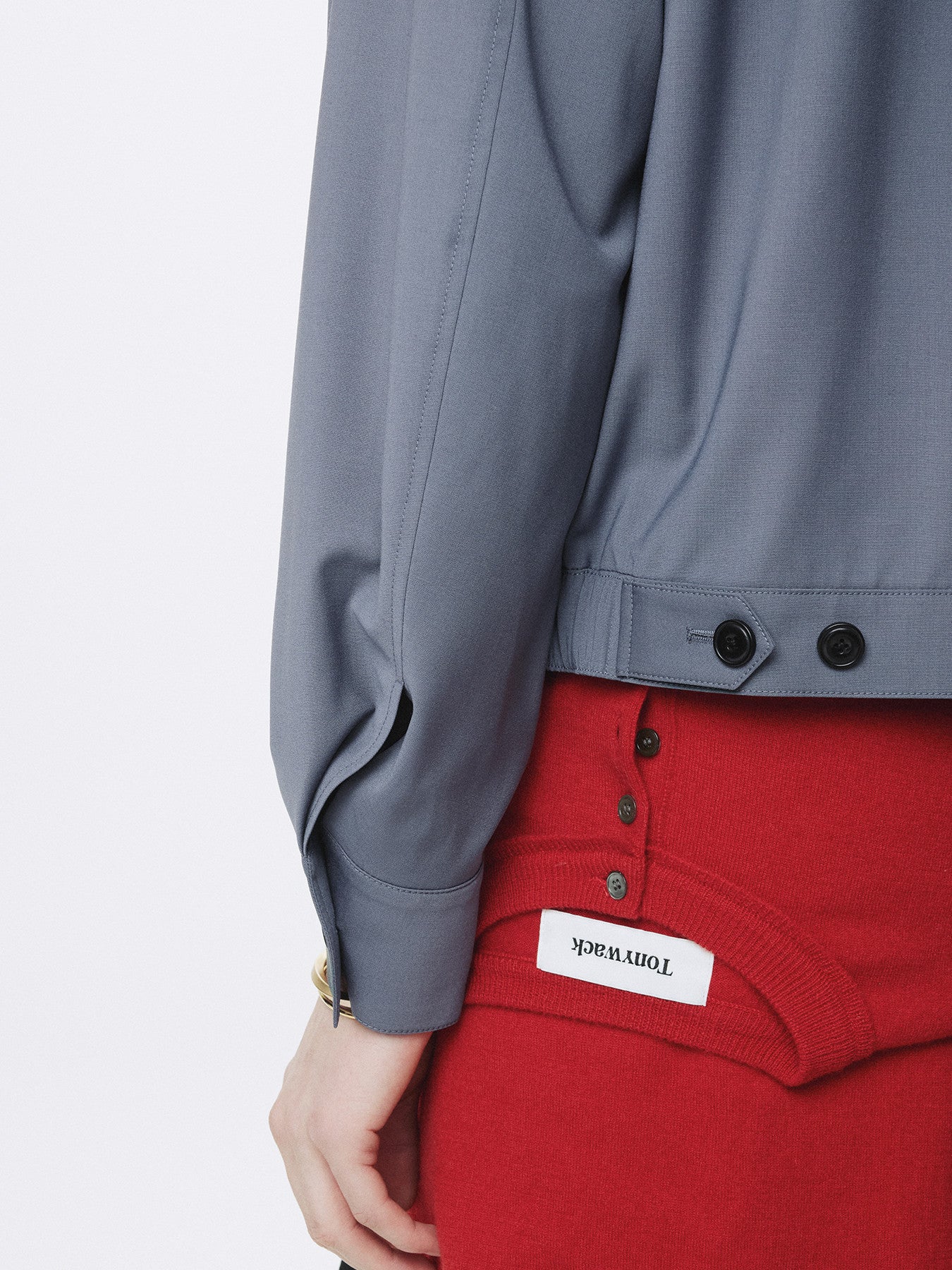 Tonywack - Tropical Wool Blouson Jacket (Slate Grey) product image 7 | TRAB K-Fashion Australia