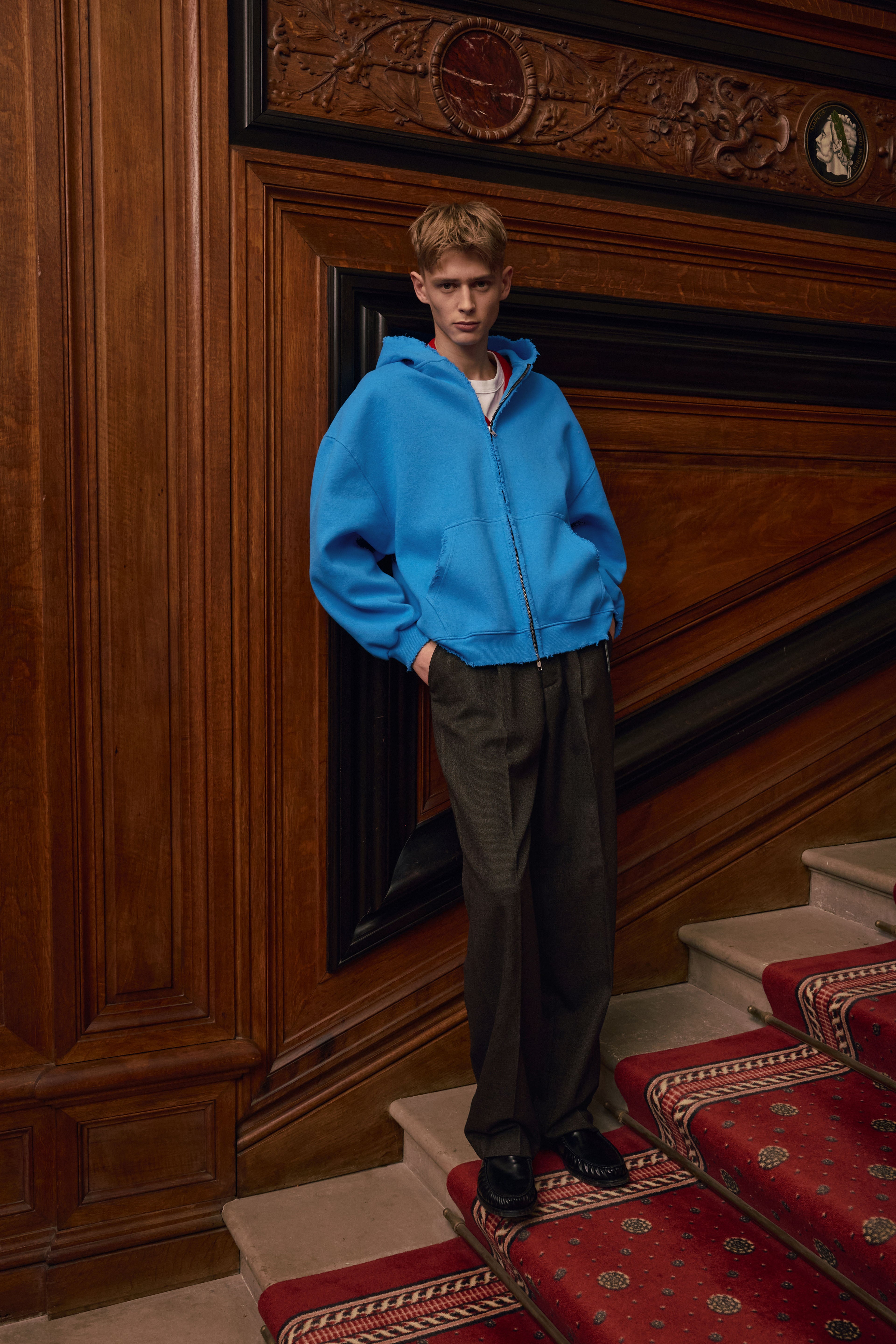 STU - Hoodie Zip-up (Blue) product image 7 | TRAB K-Fashion Australia