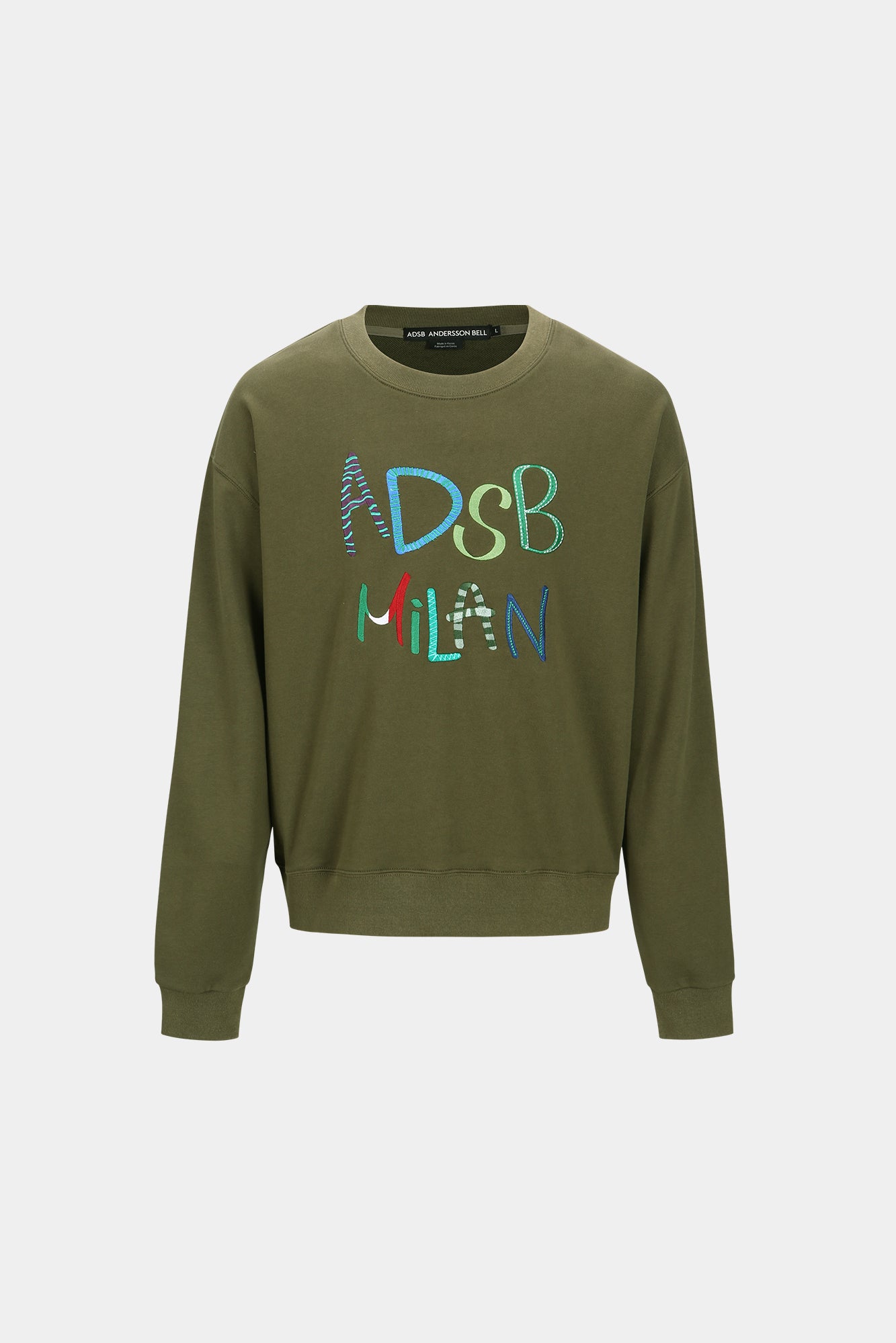 Andersson Bell - (essential) Unisex Adsb Milan Embroidery Sweatshirts (Khaki) product image 15 | TRAB K-Fashion Australia