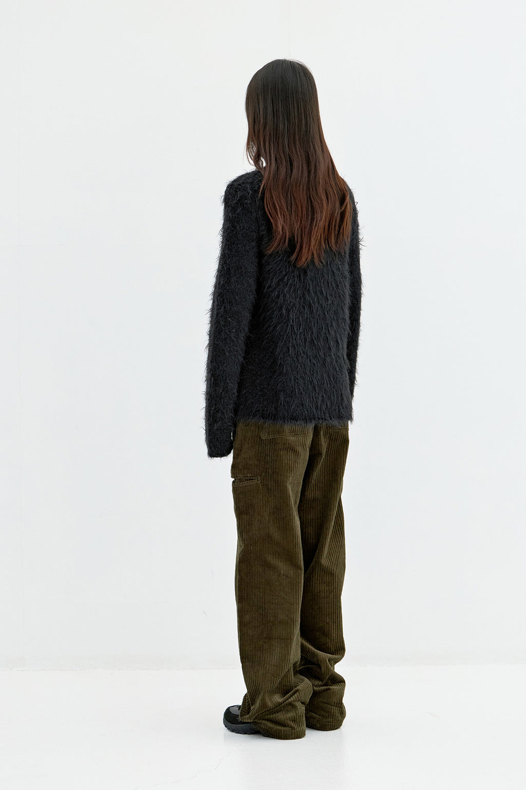 Coor - Fuzzy Oversized Knit (Black) product image 4 | TRAB K-Fashion Australia