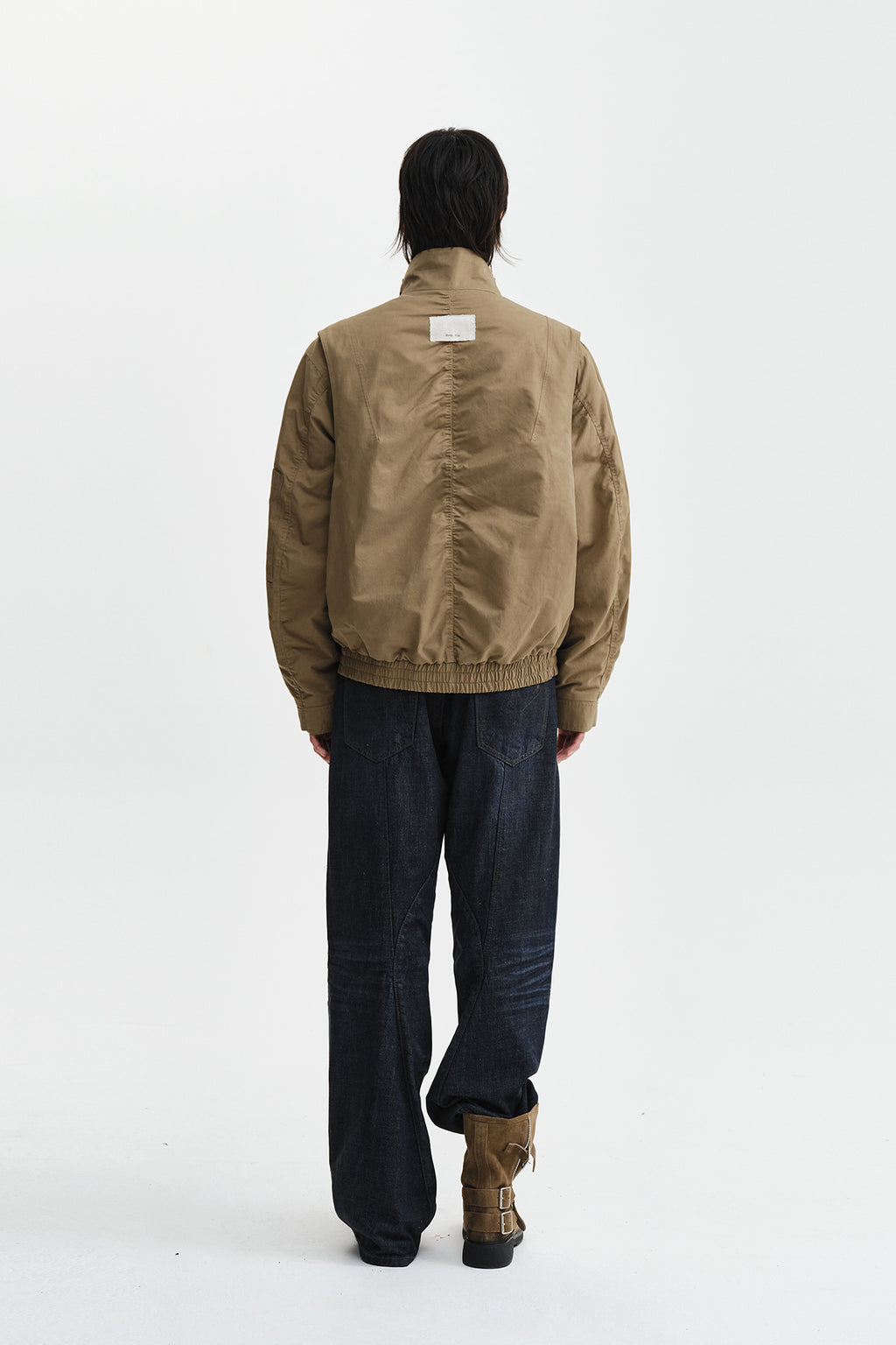 Matin Kim - Buckle High Neck Utility Jumper (Khaki) product image 10 | TRAB K-Fashion Australia
