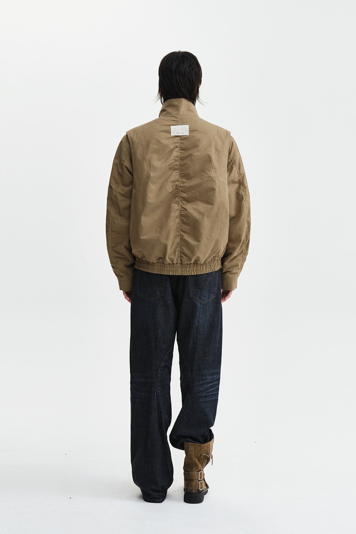 Matin Kim - Buckle High Neck Utility Jumper (Khaki) product image 10 | TRAB K-Fashion Australia