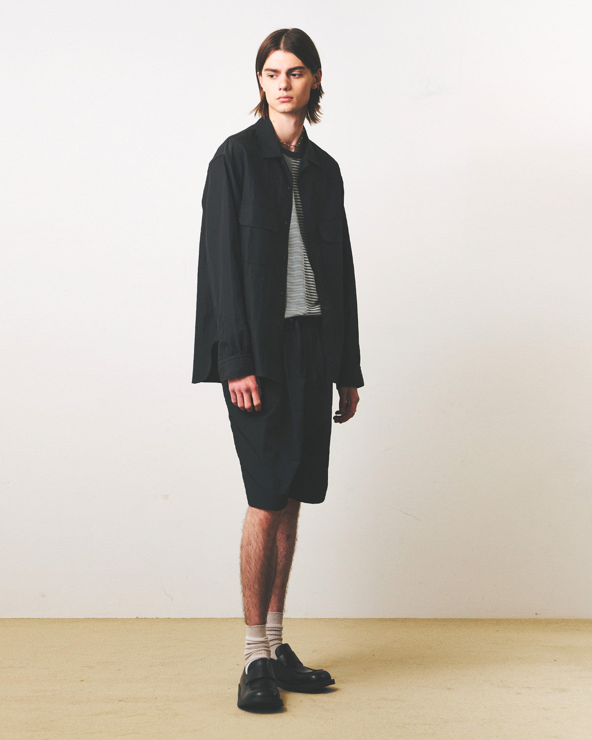 Eastlogue - Comfy Wide Shirts (Charcoal Twill) product image 1 | TRAB K-Fashion Australia