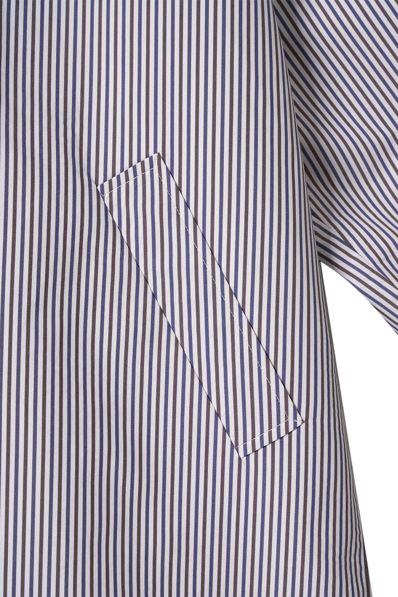 STU - Raglan Stripe Poplin Coat (White) product image 18 | TRAB K-Fashion Australia