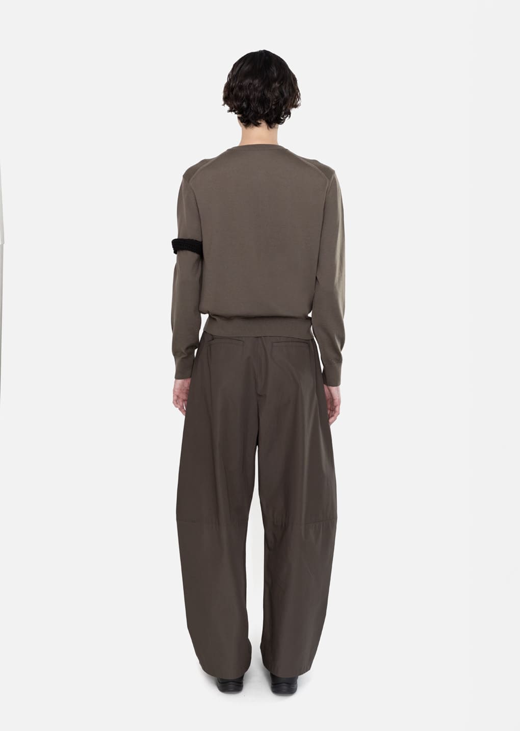 Amomento - Curved Zip Pants (Brown) product image 4 | TRAB K-Fashion Australia