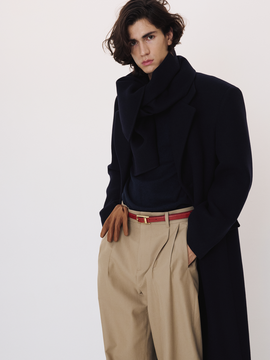 Recto - Muffler Set Single Coat (Dark Navy) product image 4 | TRAB K-Fashion Australia