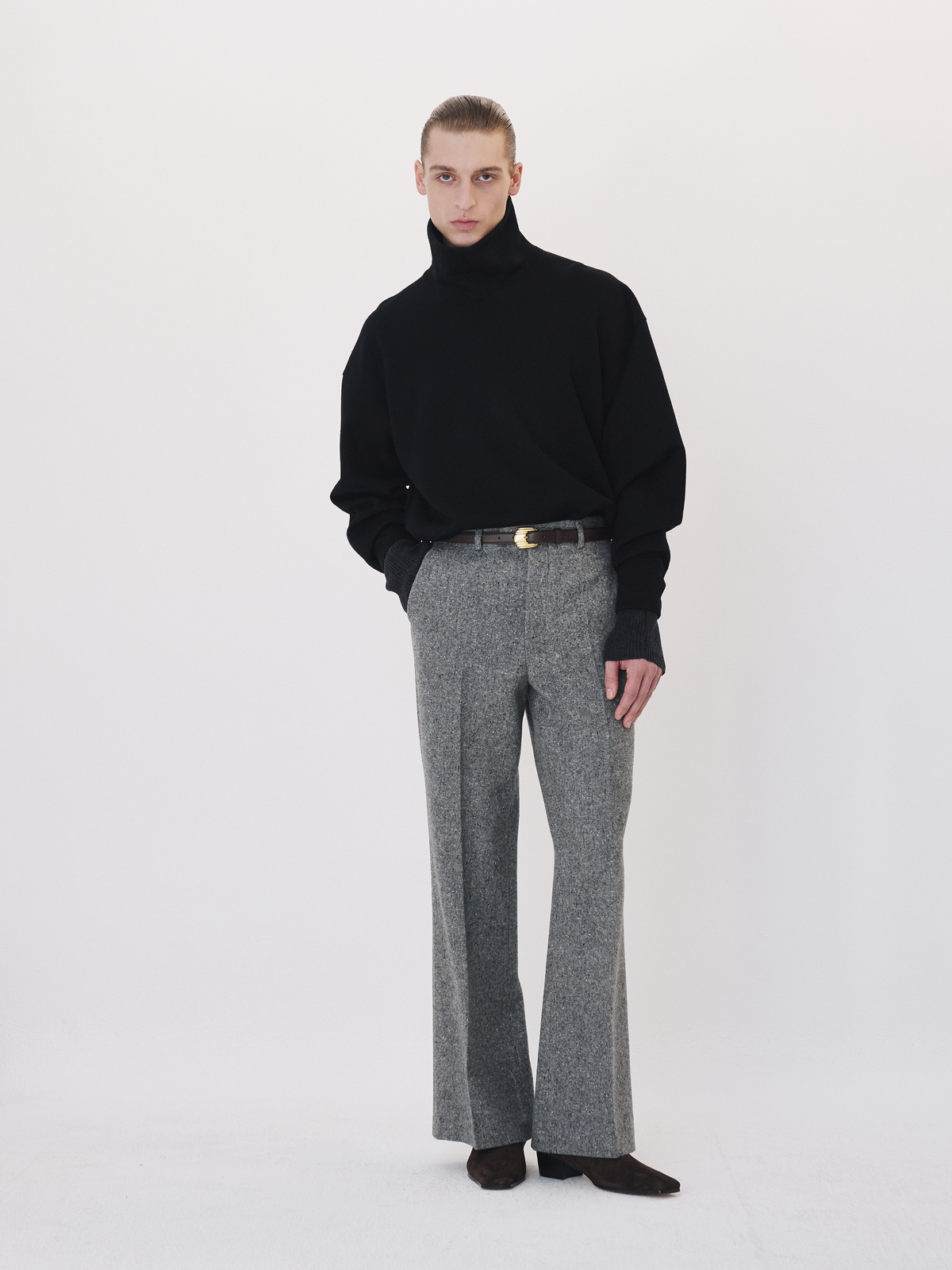 Recto - High Neck Wool Jersey Top (Black) product image 4 | TRAB K-Fashion Australia