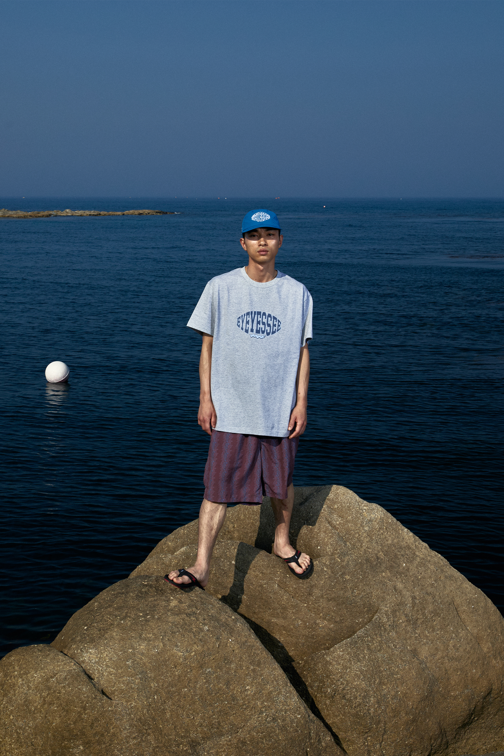 yeseyesee - SN Scribbling Nylon Shorts (Brick) product image 5 | TRAB K-Fashion Australia