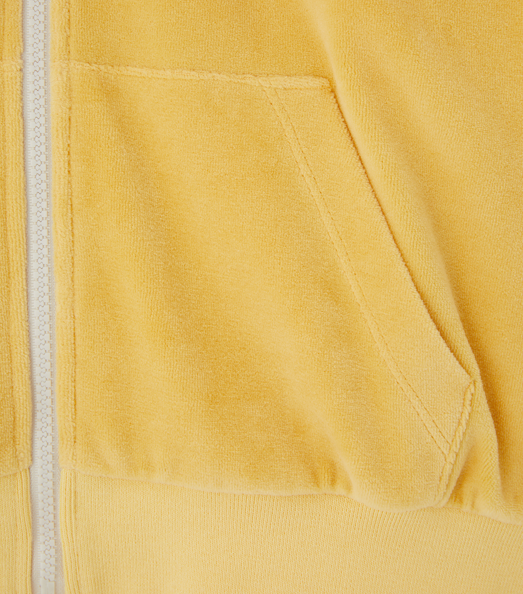 Llege - Velour Crop Hoody Zip-Up (Yellow) product image 4 | TRAB K-Fashion Australia