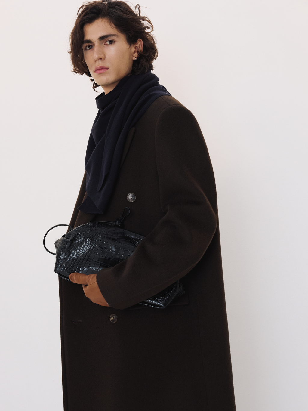 Recto - Classic Tailored Double Breasted Coat (Dark Chocolate) product image 4 | TRAB K-Fashion Australia