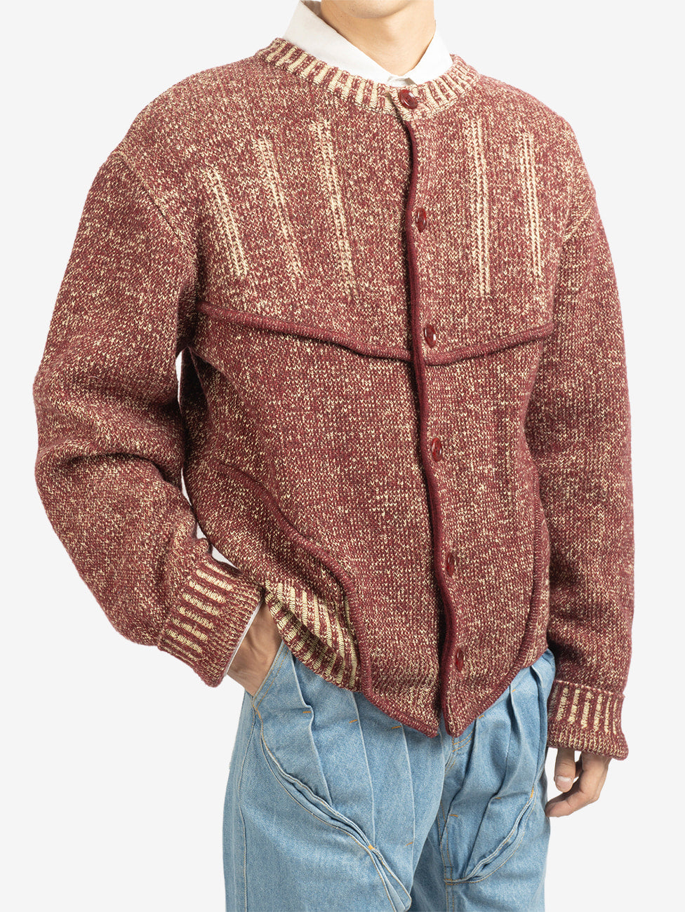 Juntae Kim - Corset-Seamed Knit Cardigan product image 4 | TRAB K-Fashion Australia