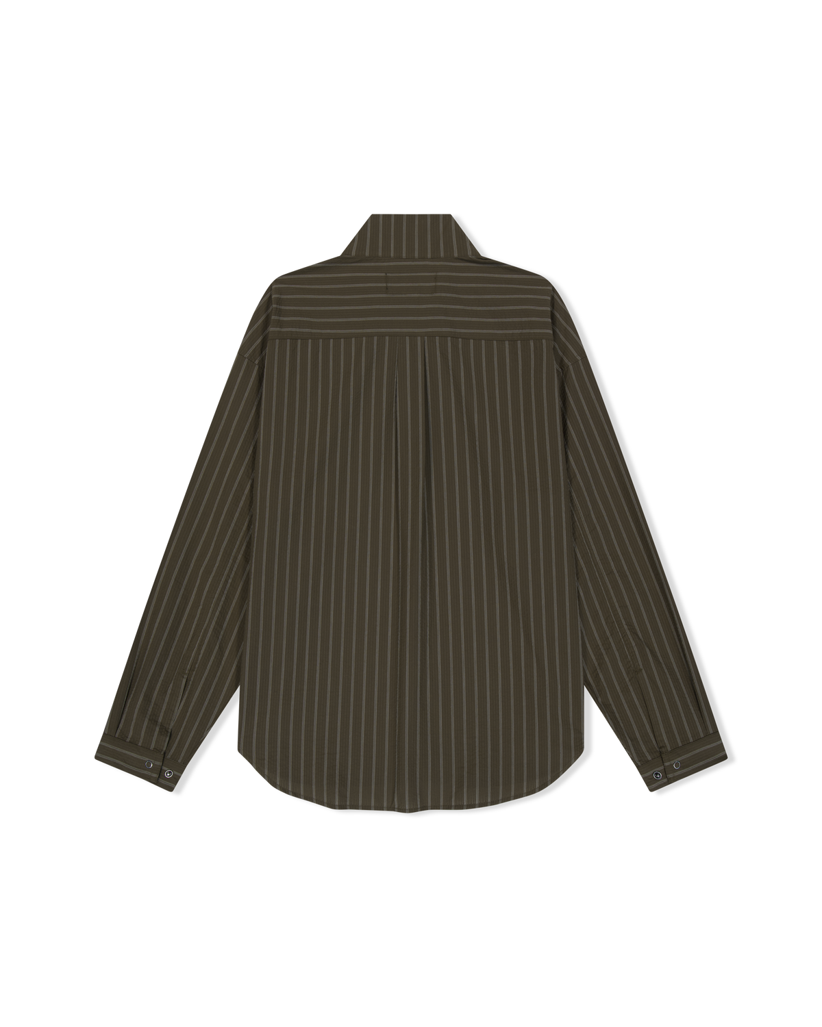yeseyesee - Hi Neck Two Way Zip Up Shirt (Brown) product image 2 | TRAB K-Fashion Australia