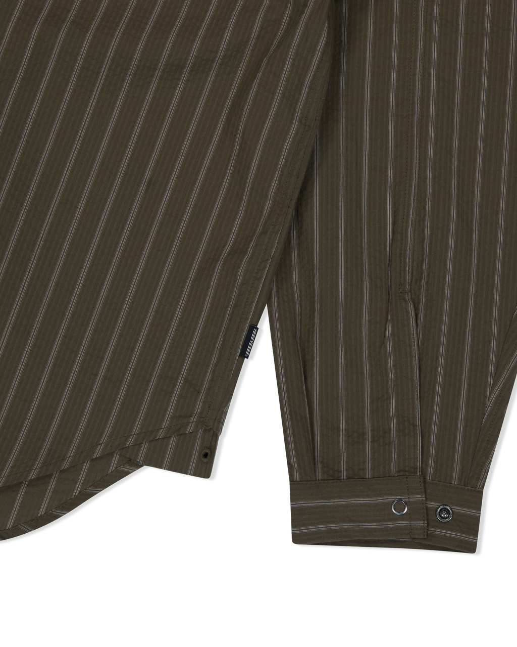 yeseyesee - Hi Neck Two Way Zip Up Shirt (Brown) product image 5 | TRAB K-Fashion Australia