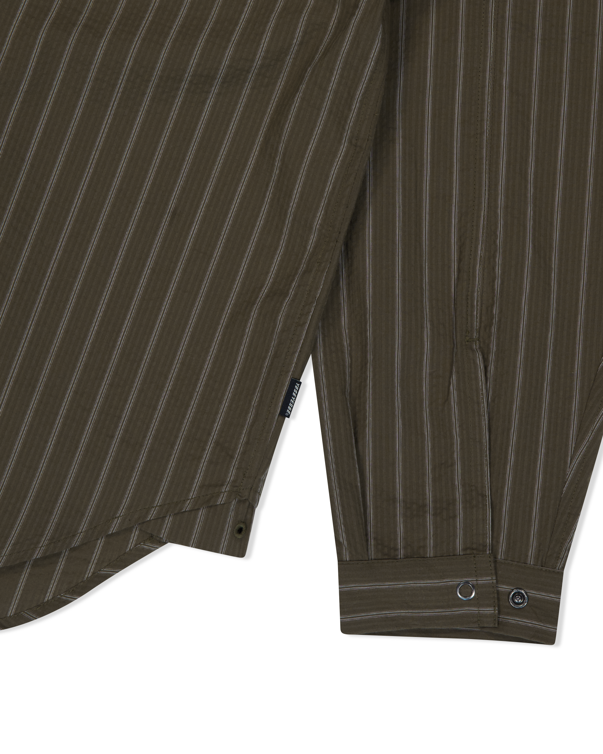 yeseyesee - Hi Neck Two Way Zip Up Shirt (Brown) product image 5 | TRAB K-Fashion Australia