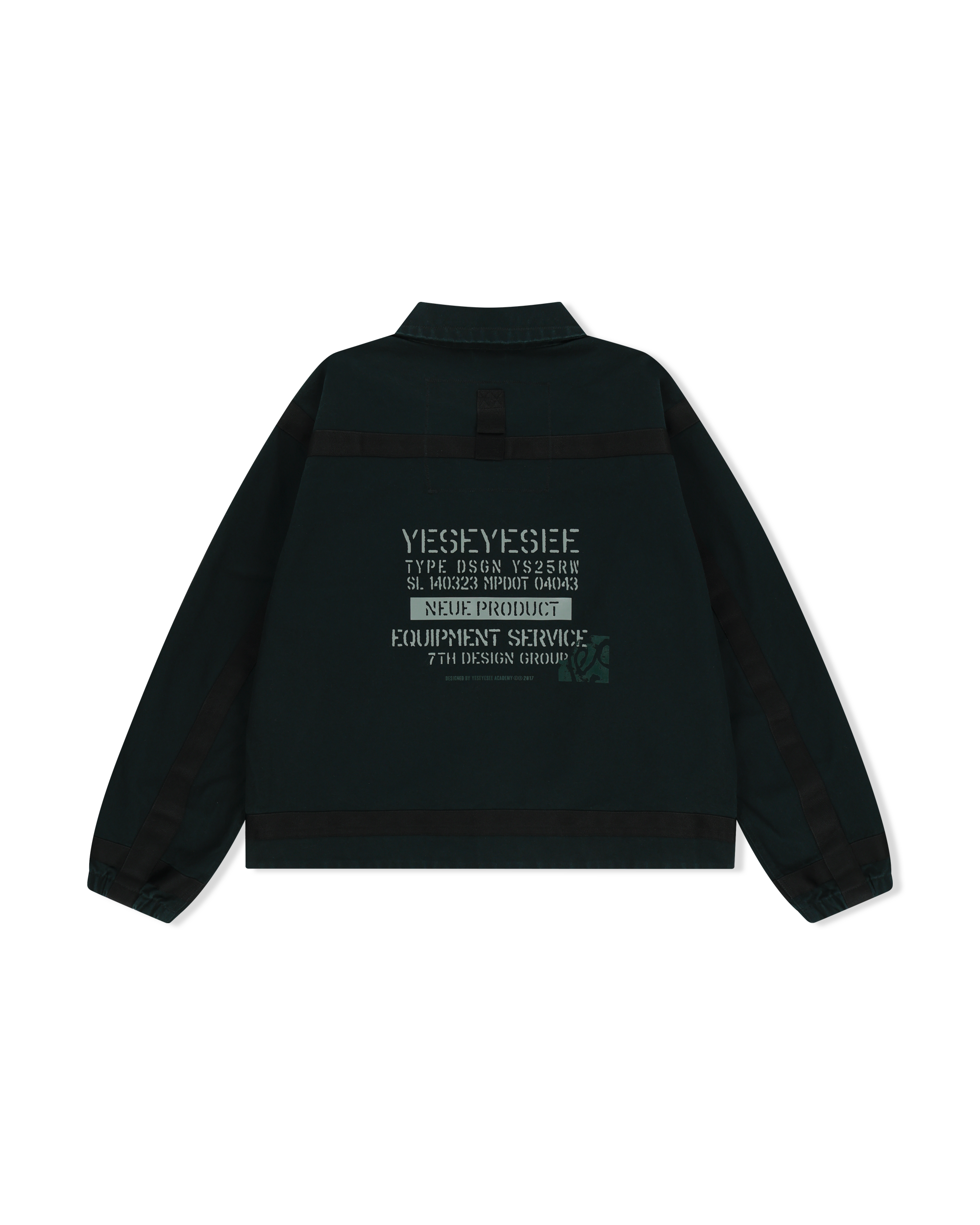 yeseyesee - Tape Detail Canvas Jacket (Black) product image 2 | TRAB K-Fashion Australia