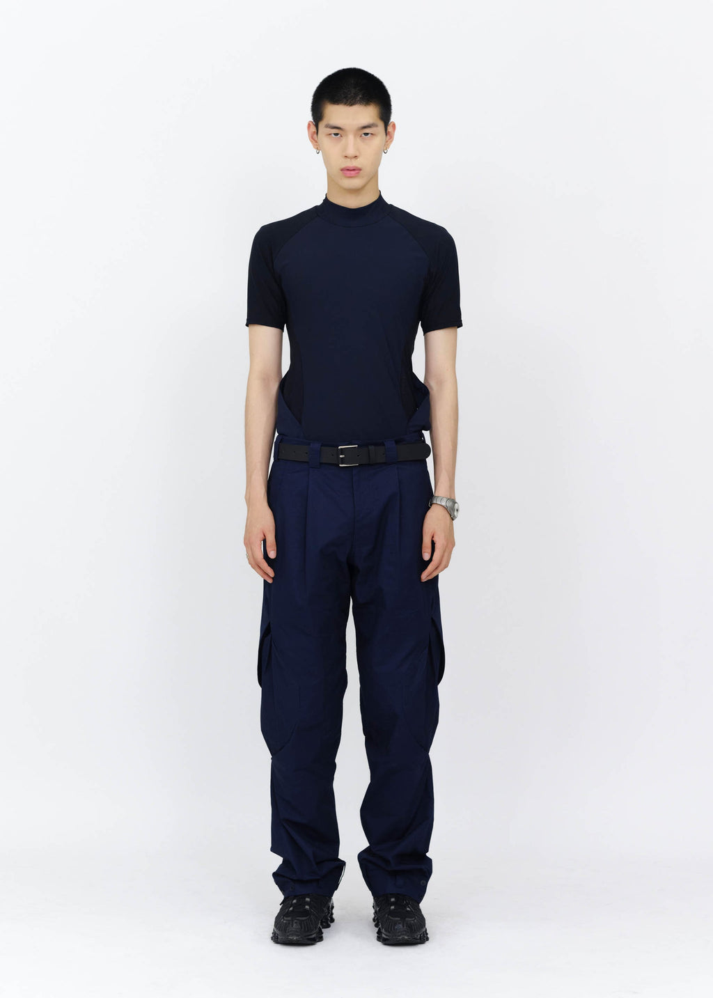 Hyein Seo - Pocket T-Shirt (Navy) product image 3 | TRAB K-Fashion Australia