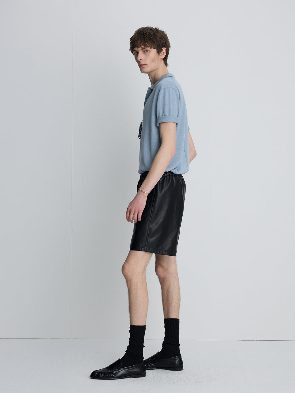 Tonywack - Silk Cashmere Open Collar Knit (Sky Blue) product image 3 | TRAB K-Fashion Australia