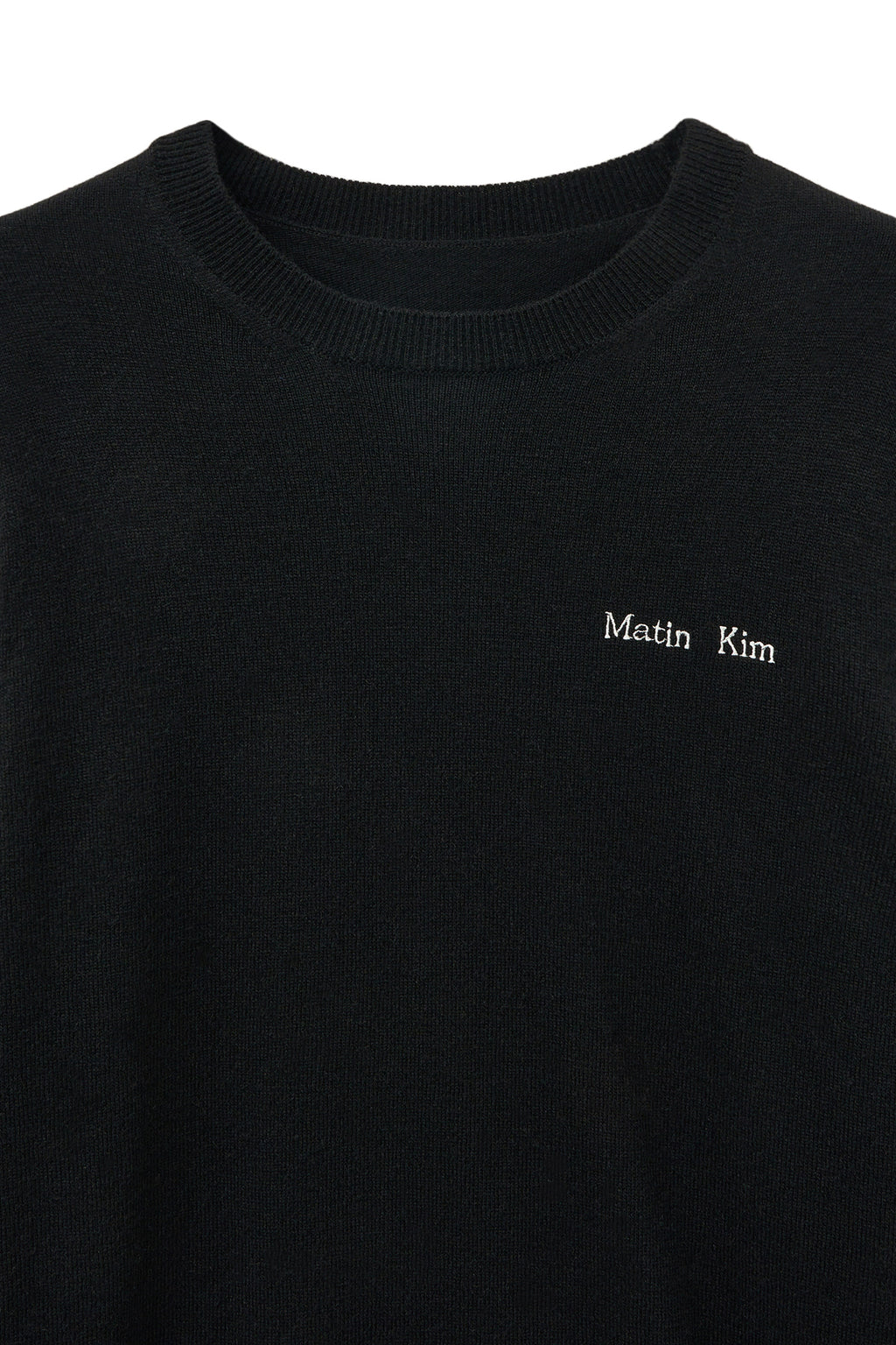 Matin Kim - Cashmere Blended Round Knit Pullover (Black) product image 4 | TRAB K-Fashion Australia