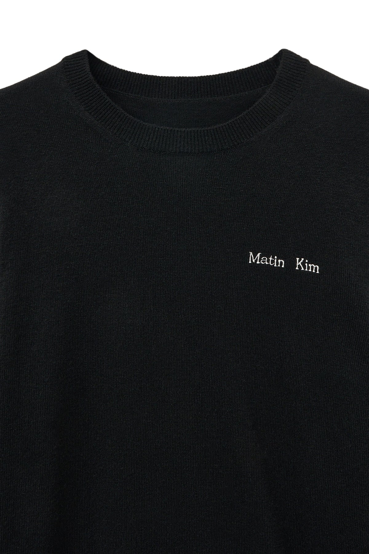 Matin Kim - Cashmere Blended Round Knit Pullover (Black) product image 4 | TRAB K-Fashion Australia