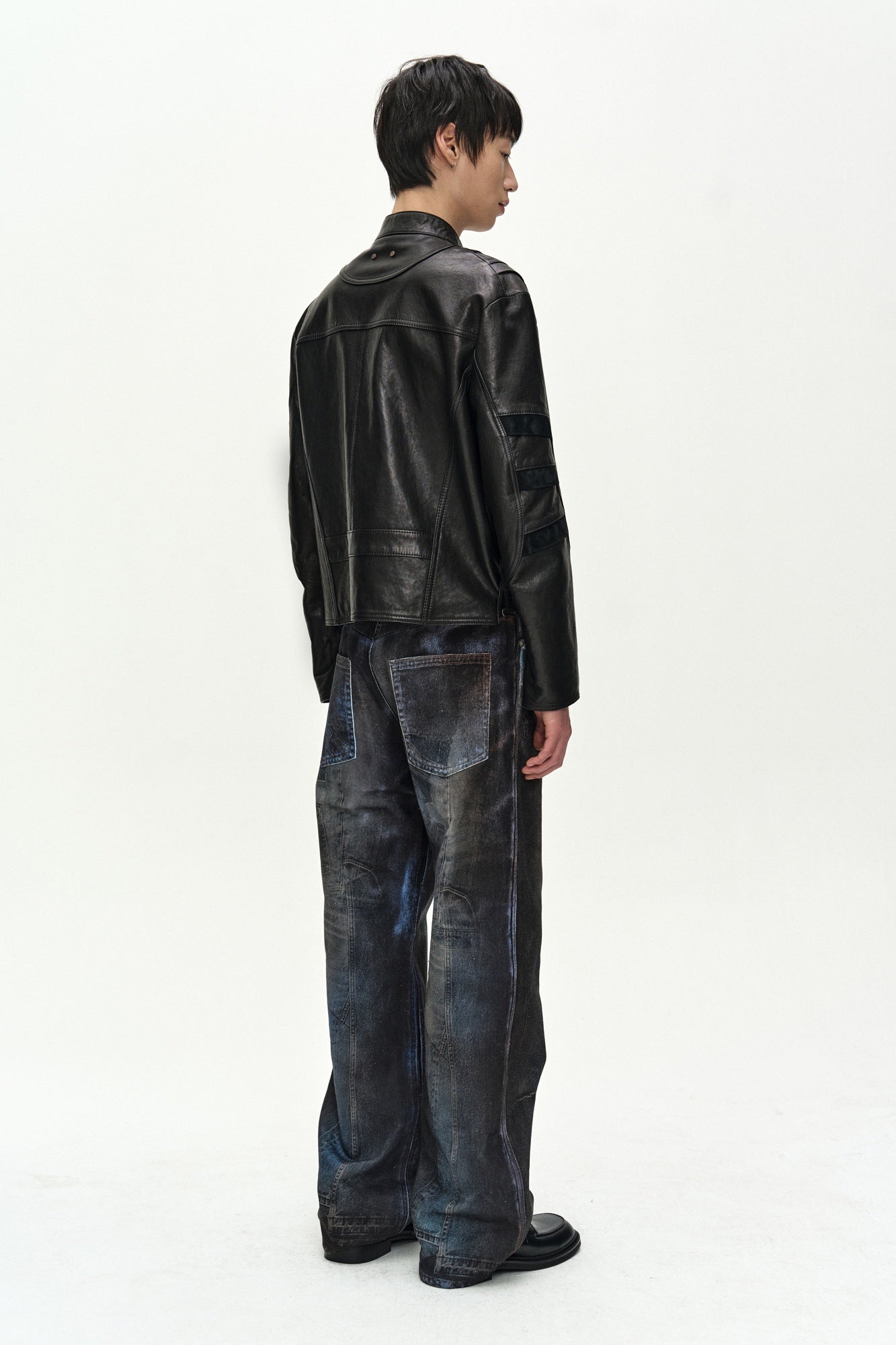Andersson Bell - Segment Moto Leather Jacket (black) (Black) product image 5 | TRAB K-Fashion Australia