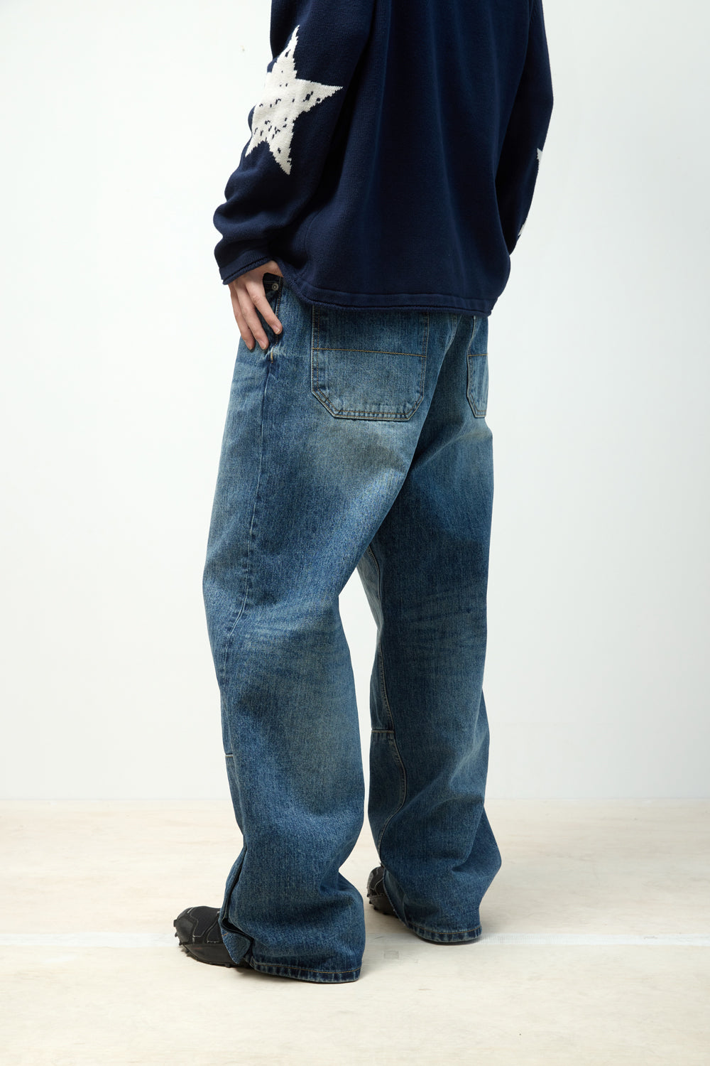 Hatchingroom - Flare Button Jeans Washed (Blue) product image 18 | TRAB K-Fashion Australia