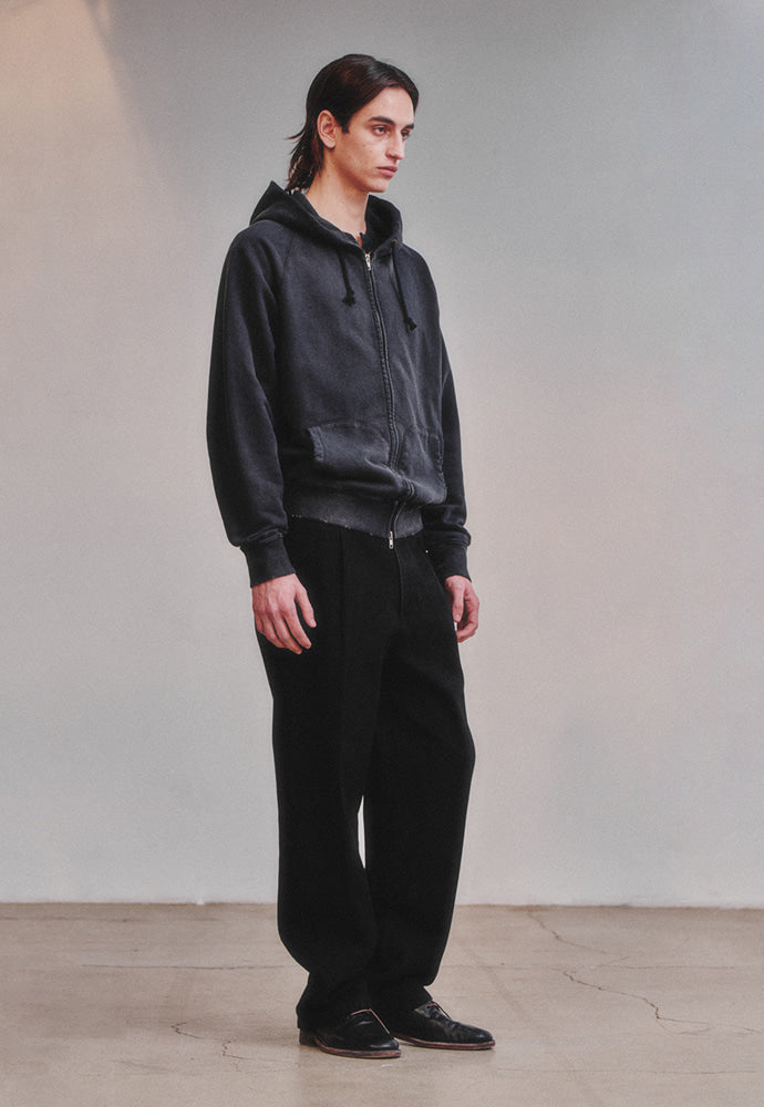 Art if acts - Garment Dyed Sweat Hooded Zip-Up (Black) product image 4 | TRAB K-Fashion Australia