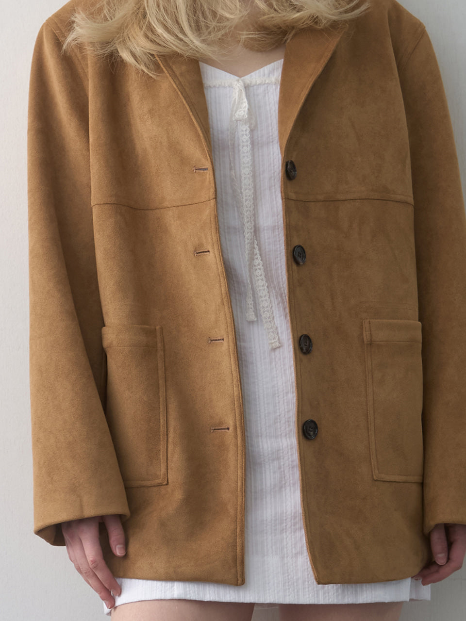 Kijun - Essential Suede Jacket (Camel) product image 5 | TRAB K-Fashion Australia