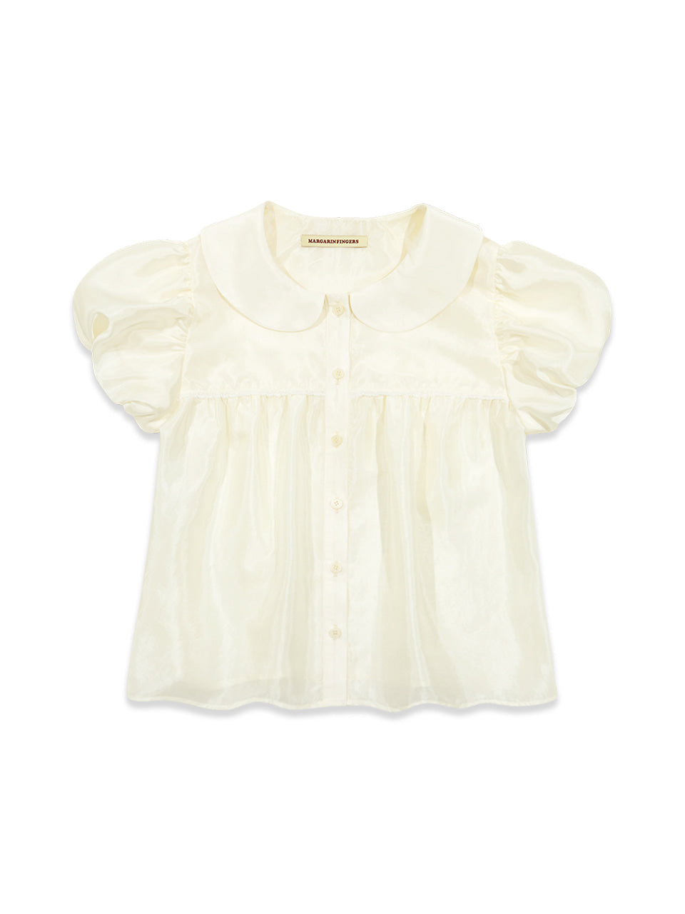 Margarin Fingers - Sheer Puff Blouse (Light Yellow) product image 2 | TRAB K-Fashion Australia